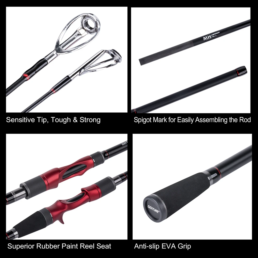 Caña de pesca Goture WARRIOR en fibra de carbono para viaje - imagen 4