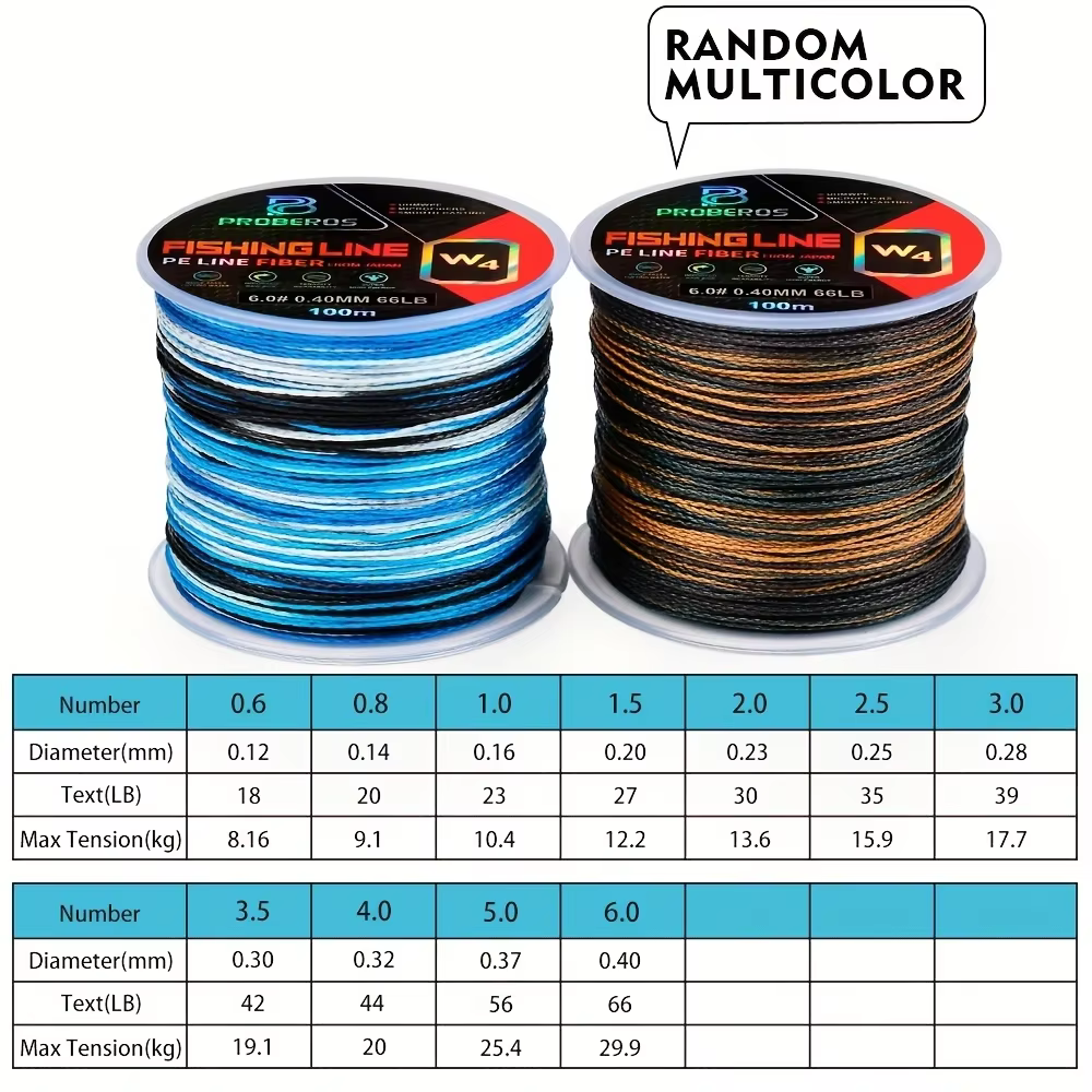 Linea trenzada 4 hebras camuflaje azul 18-66 lb - duradera y fuerte - imagen 5