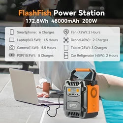 Estación de energía portátil Flashfish A201 – para panel solar y RV