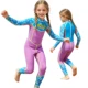 Traje de baño UV manga larga para niña entero surf y snorkel