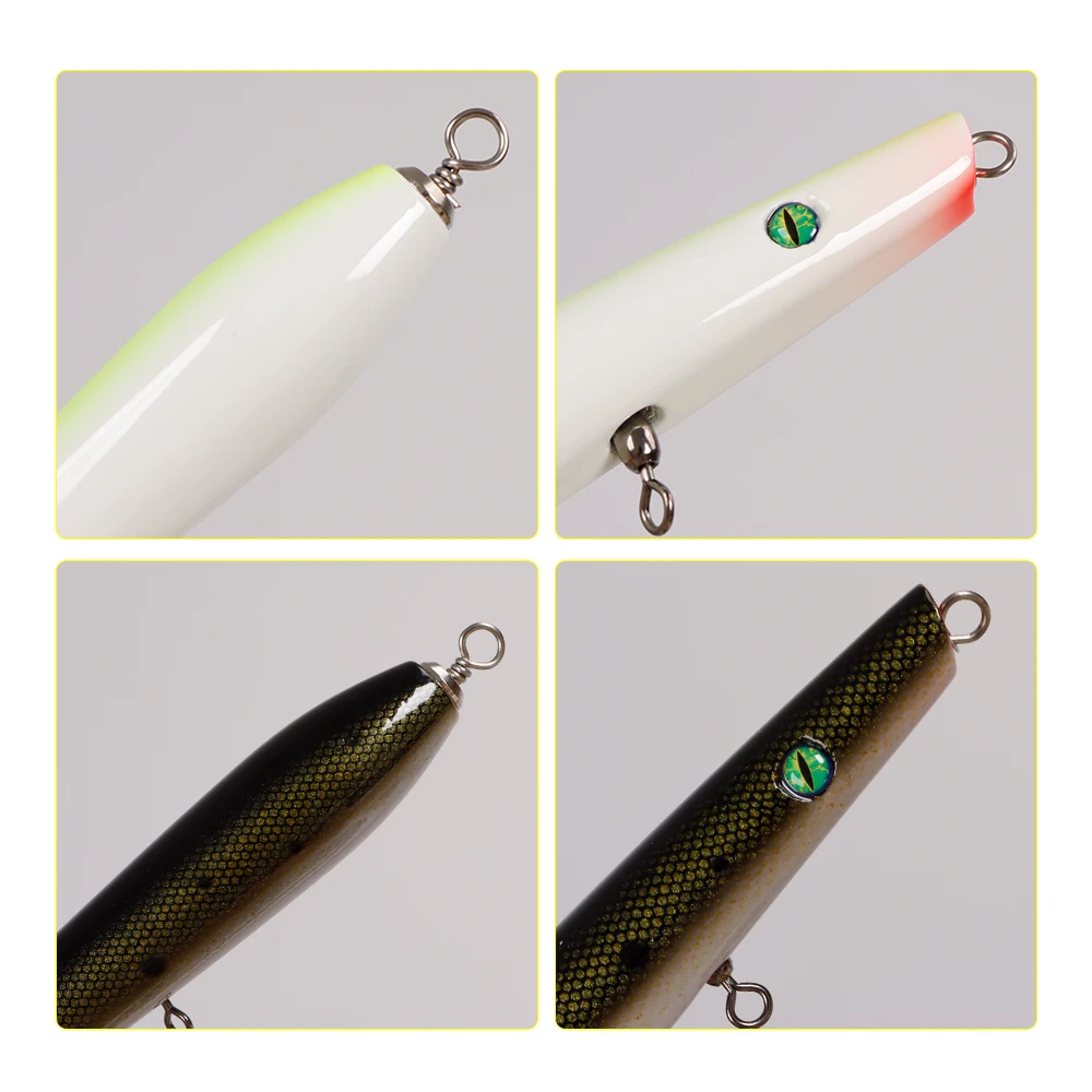 TOLU NEW Popper de madera para pesca de superficie, cebo duro - imagen 3