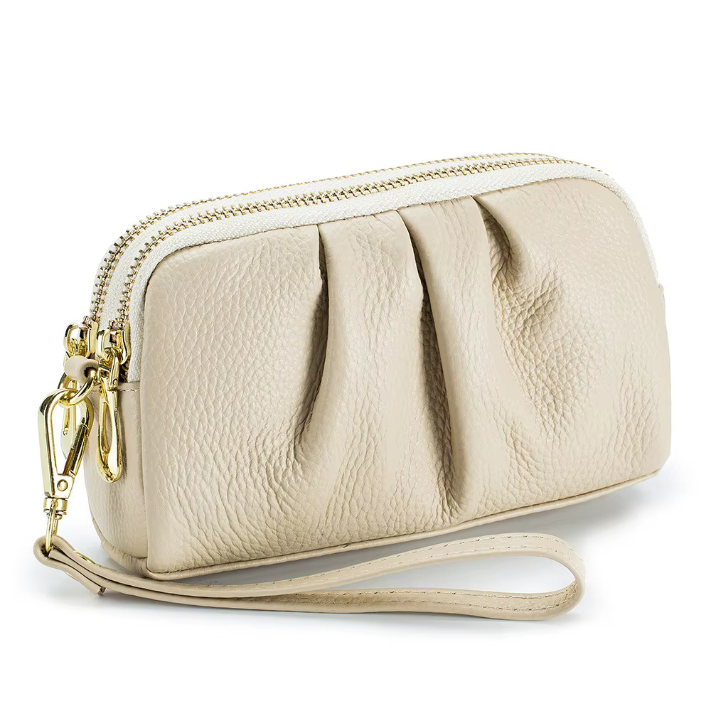 Cartera larga cuero PU pescadora – Bolso mano cremallera - imagen 3