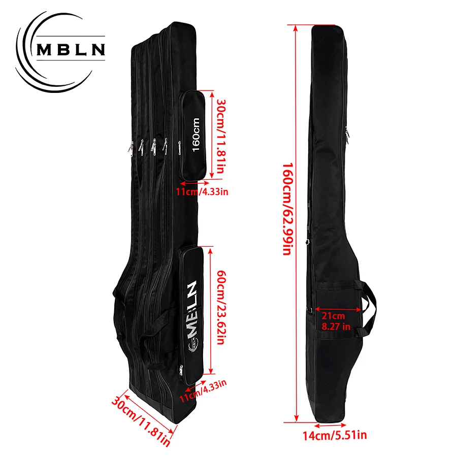 Bolsa para cañas plegable MBLN – portátil multifunción con capas - imagen 2