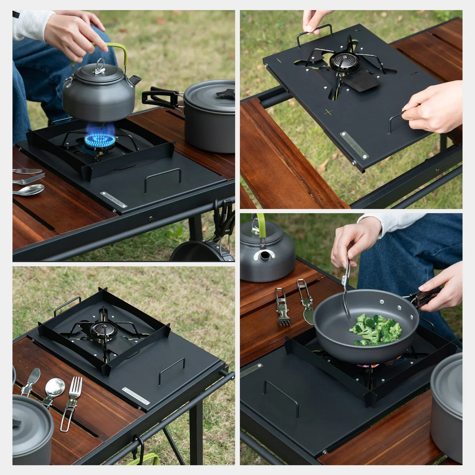 Mesa plegable extensible ligera para camping con malla reemplazable - imagen 2