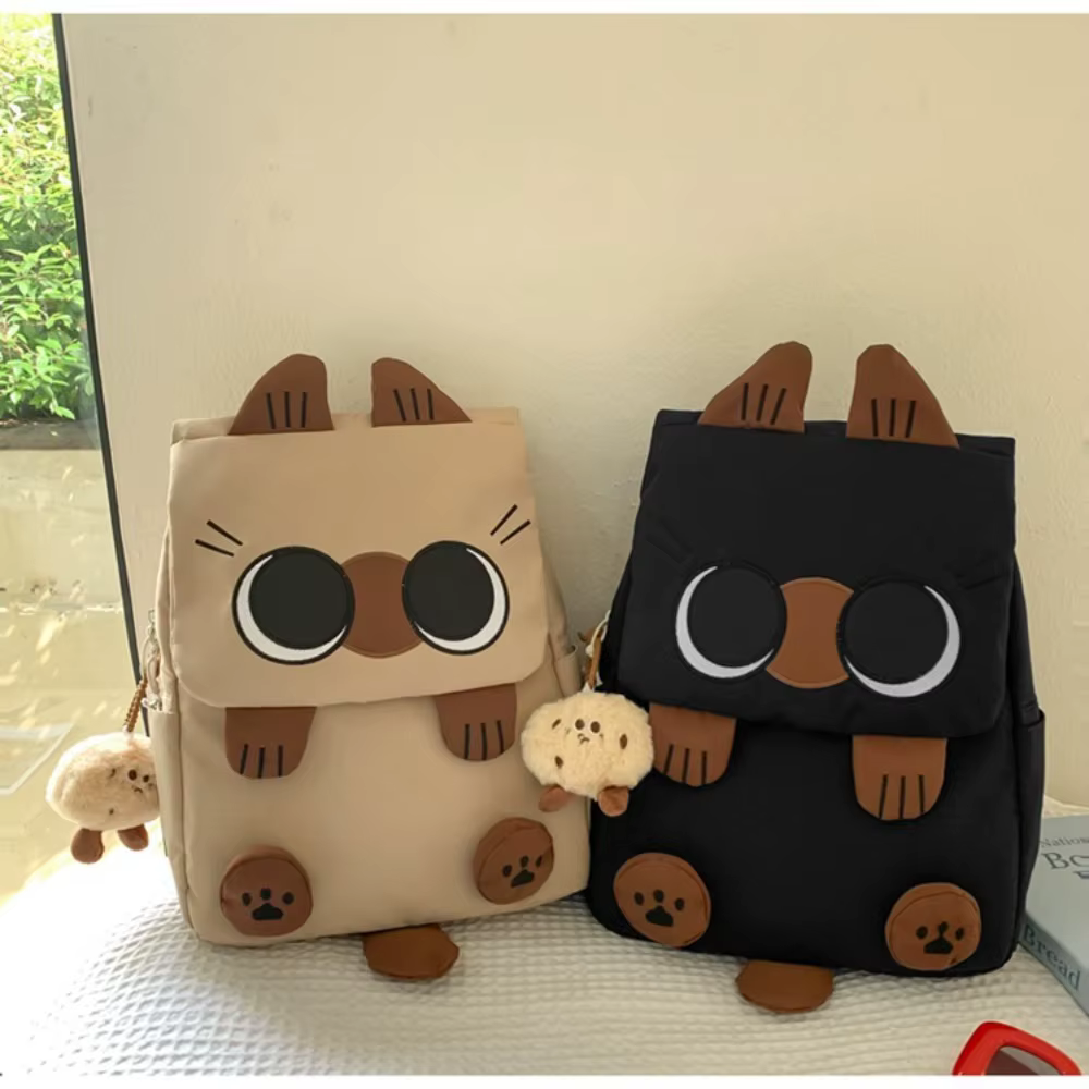 Mochila escolar impermeable gran capacidad Gatito siamés