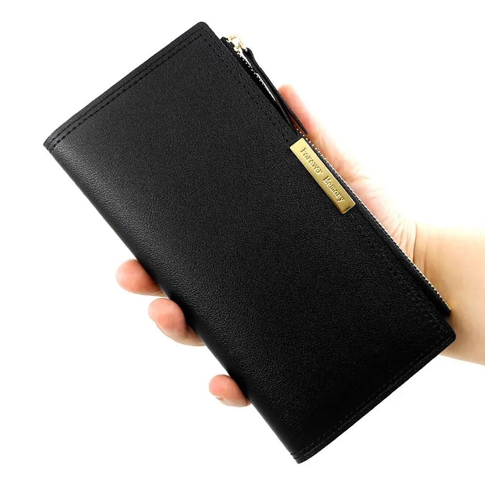 Cartera larga de cuero PU con tarjetero y monedero para mujer - imagen 4
