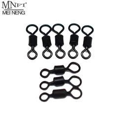Esmerillones giratorios para carpa anillo en 8 anti-enredos negro mate