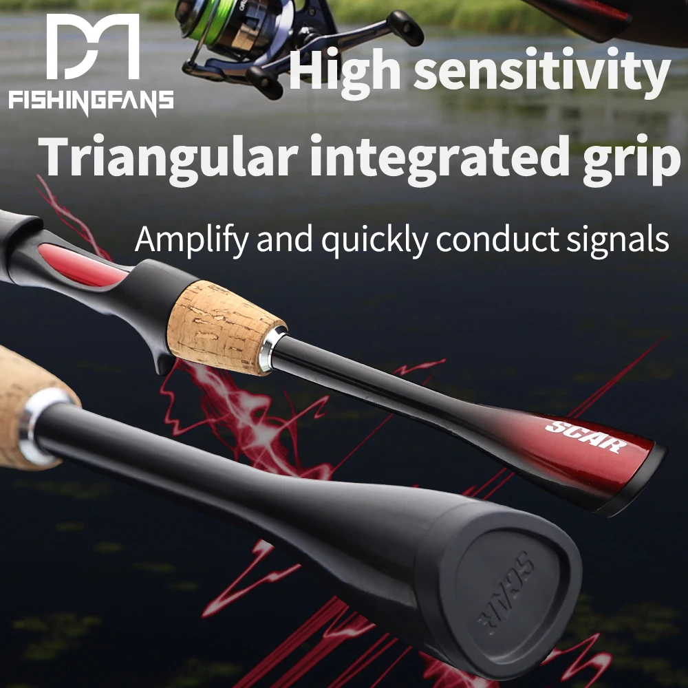 Caña ultraligera FISHINGFANS ORCA UL con punta sólida para spinning
