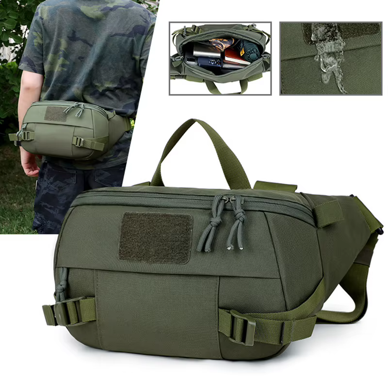 Riñonera de pesca táctica para hombre — Bolsa cruzada para aparejos
