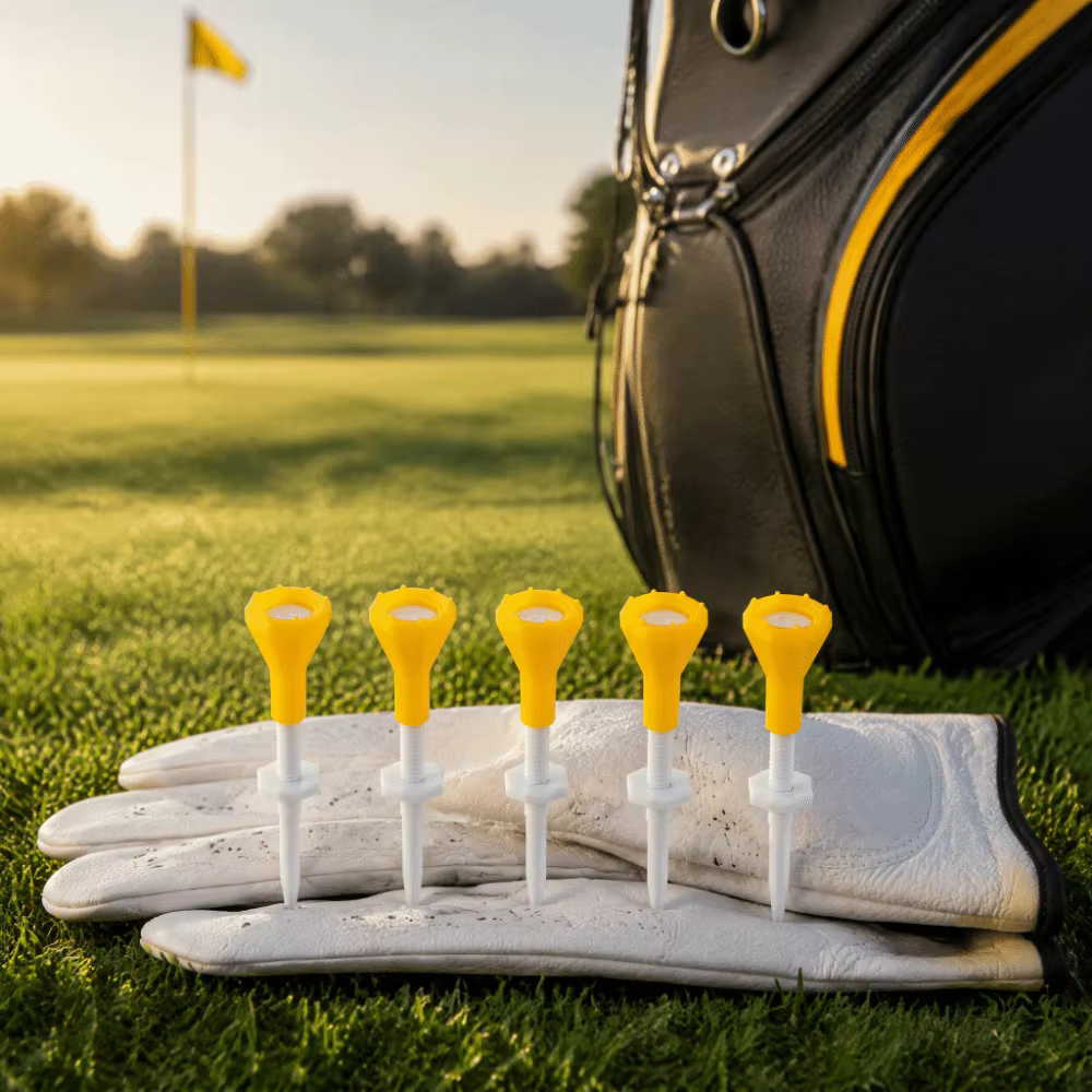 Tee de golf ajustable y reutilizable con cabeza grande