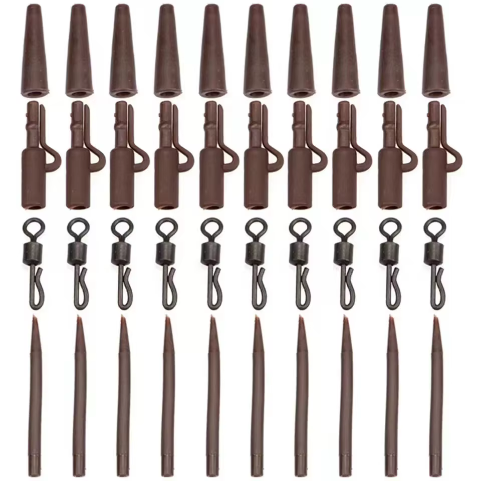 Clips de plomo pesca carpa cambio rápido cola giratoria antienredos