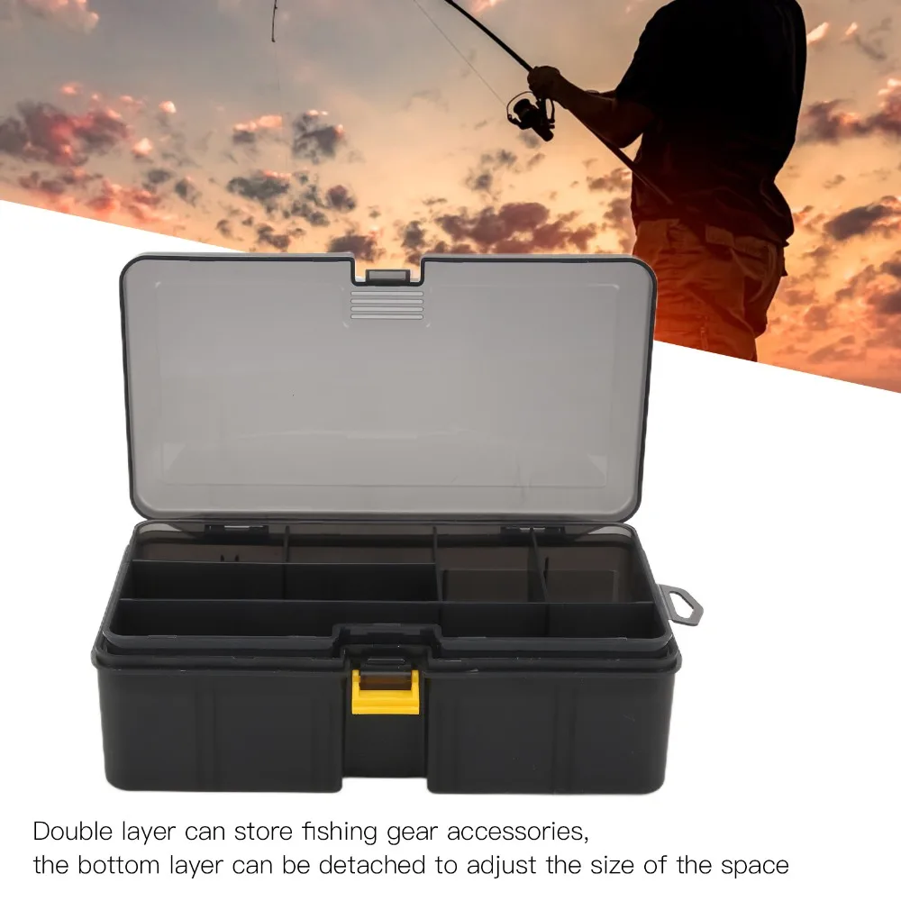 Caja de aparejos de pesca compacta y ligera