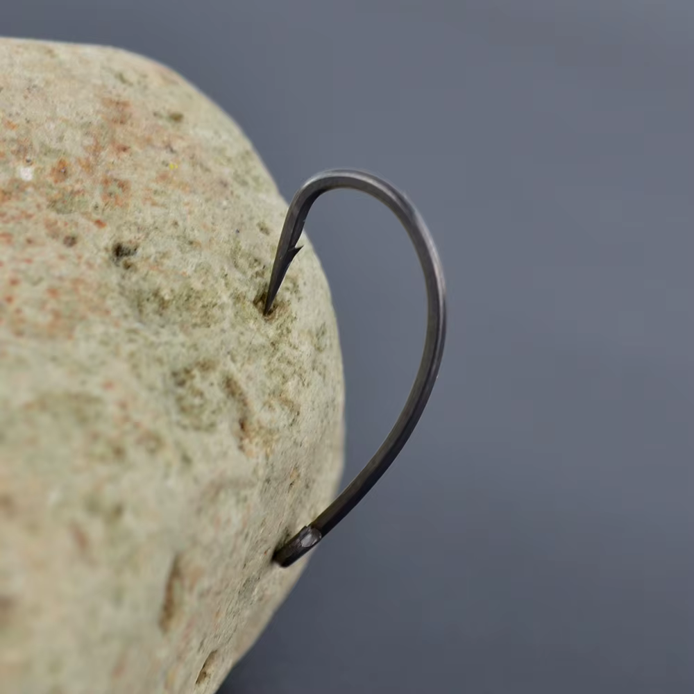 Hirisi Anzuelos de carpa con ojo micro-púa, acero al carbono PTFE - imagen 5