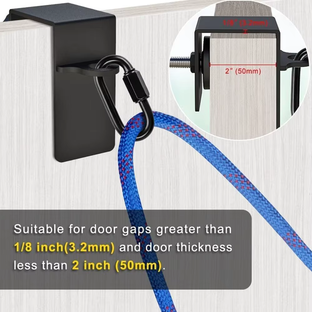 Anclaje Antirrobo Ajustable para Puerta de Acero Negro - imagen 2