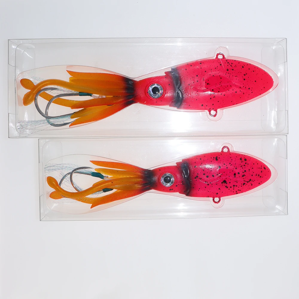 Señuelos calamar pulpo TPR luminosos con anzuelo para arrastre - imagen 5
