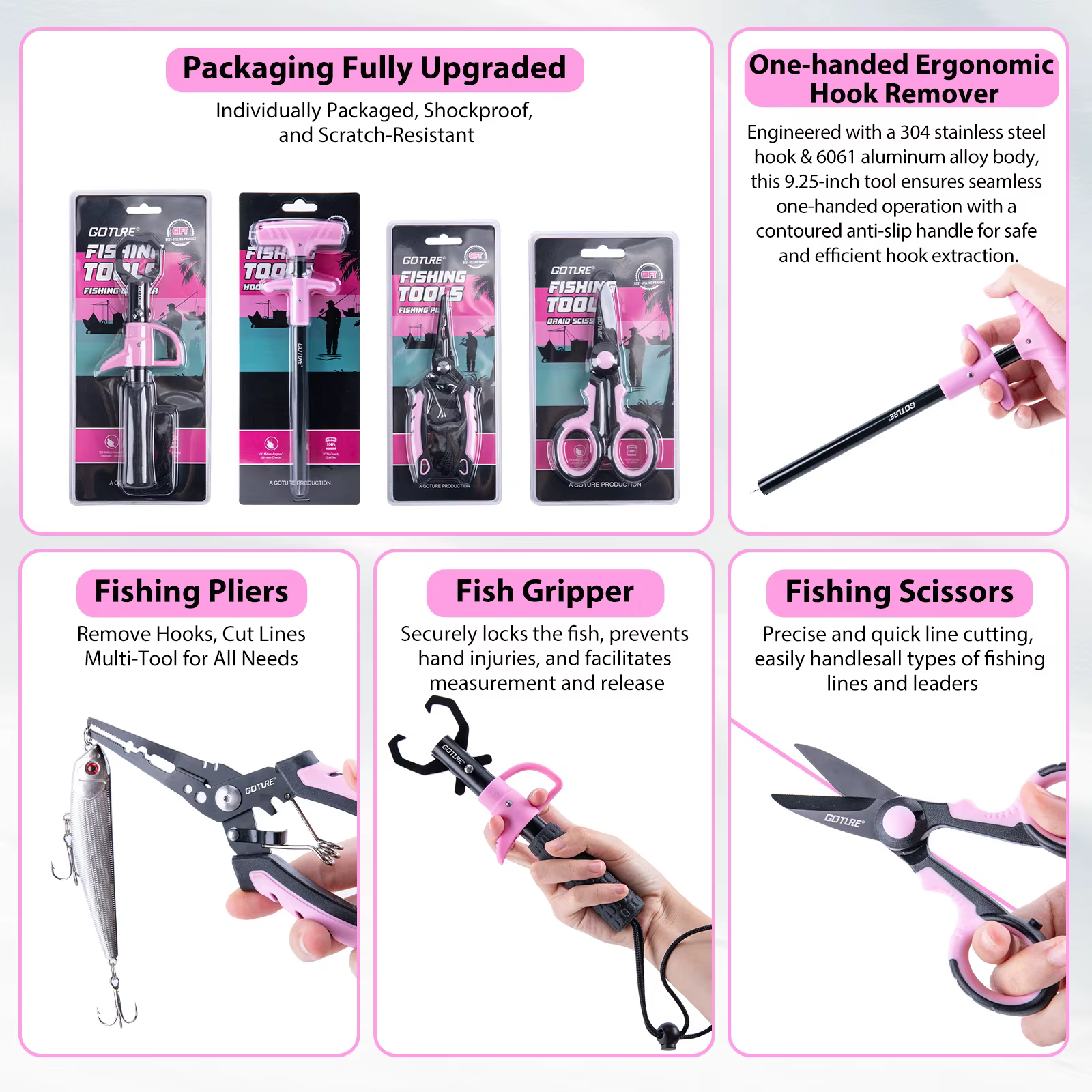 Goture kit de pesca con caña telescópica, carrete y mochila - imagen 2