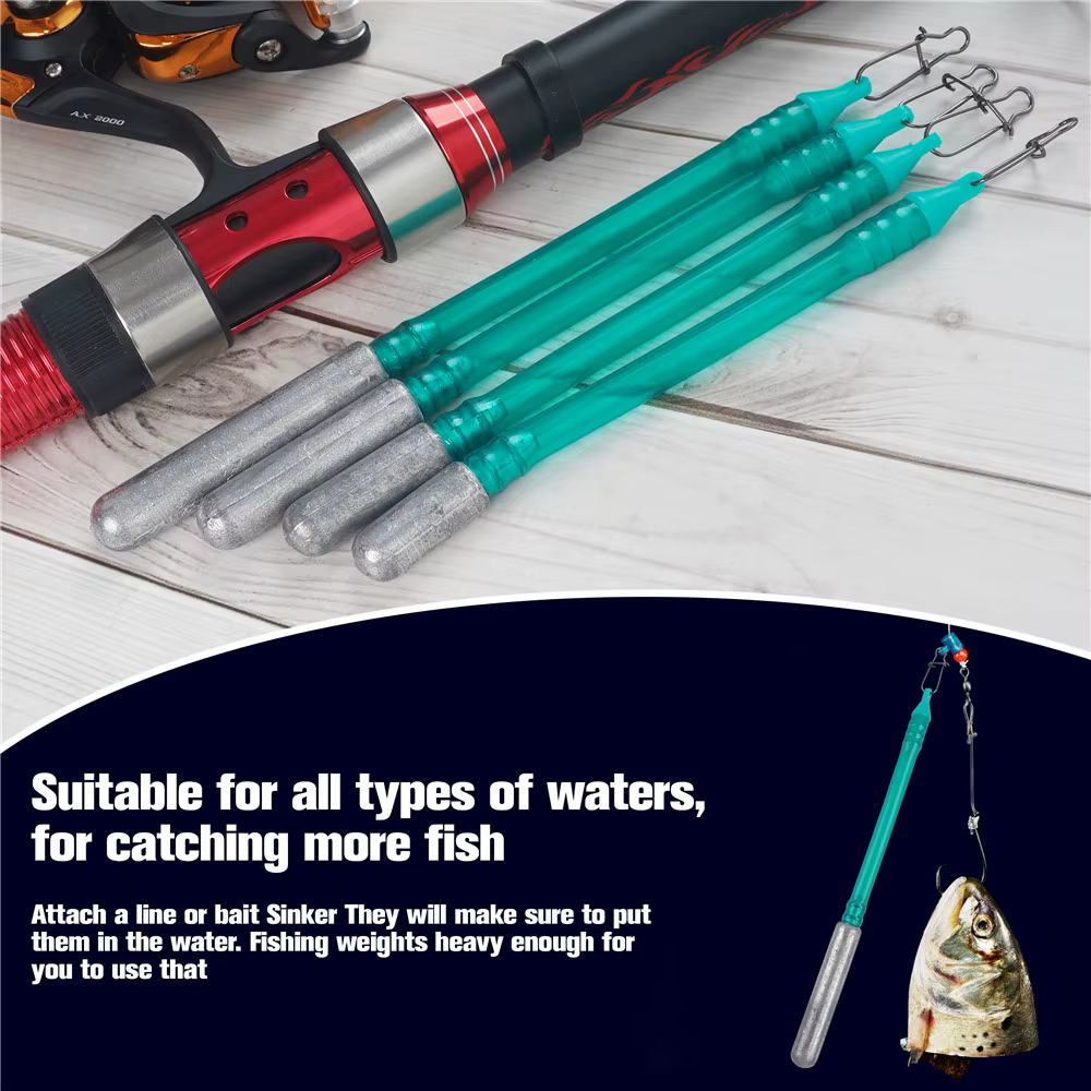 Juego aparejos pesca con señuelos y plomos antideslizantes - imagen 5