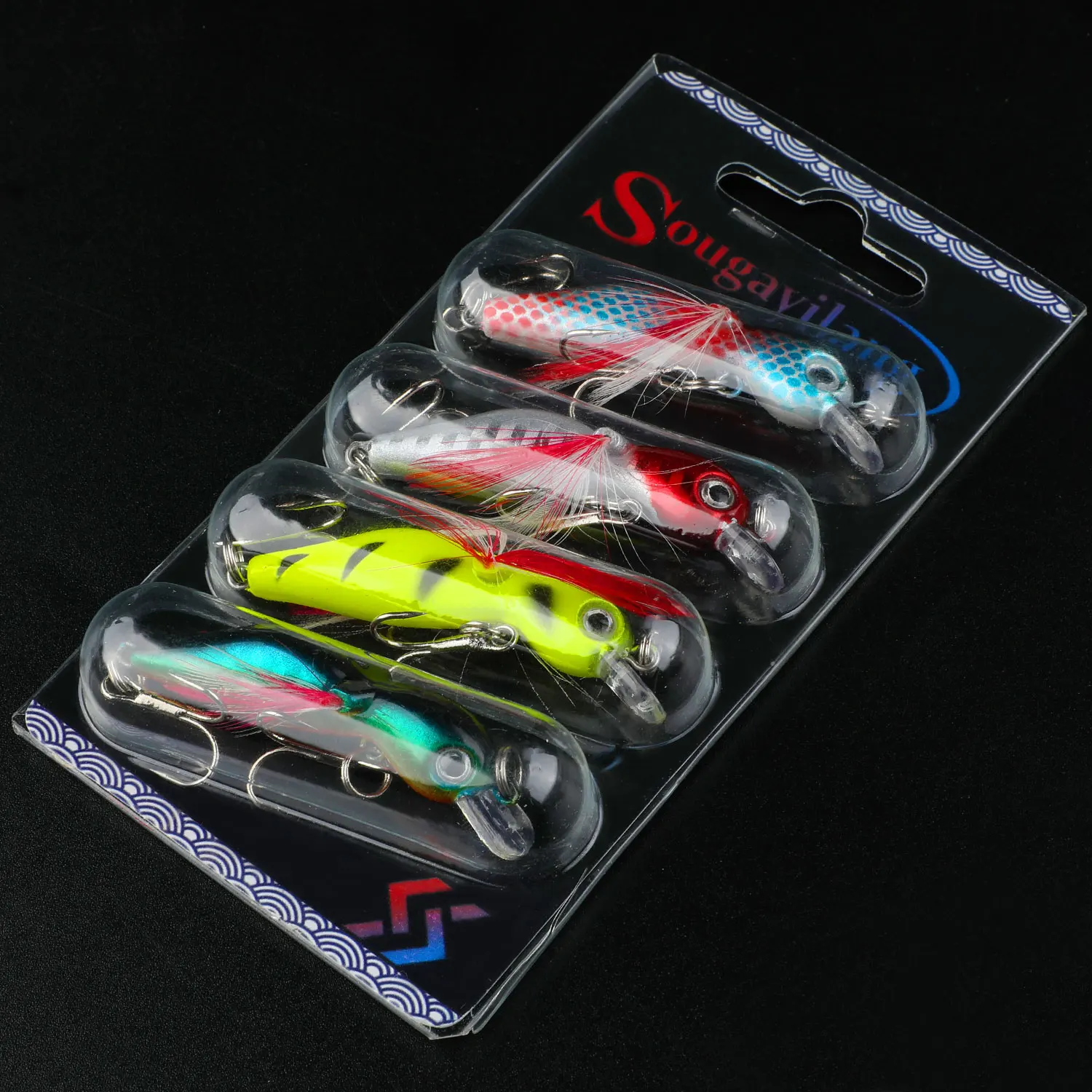 Set de 3 señuelos Sougayilang con diferentes colores
