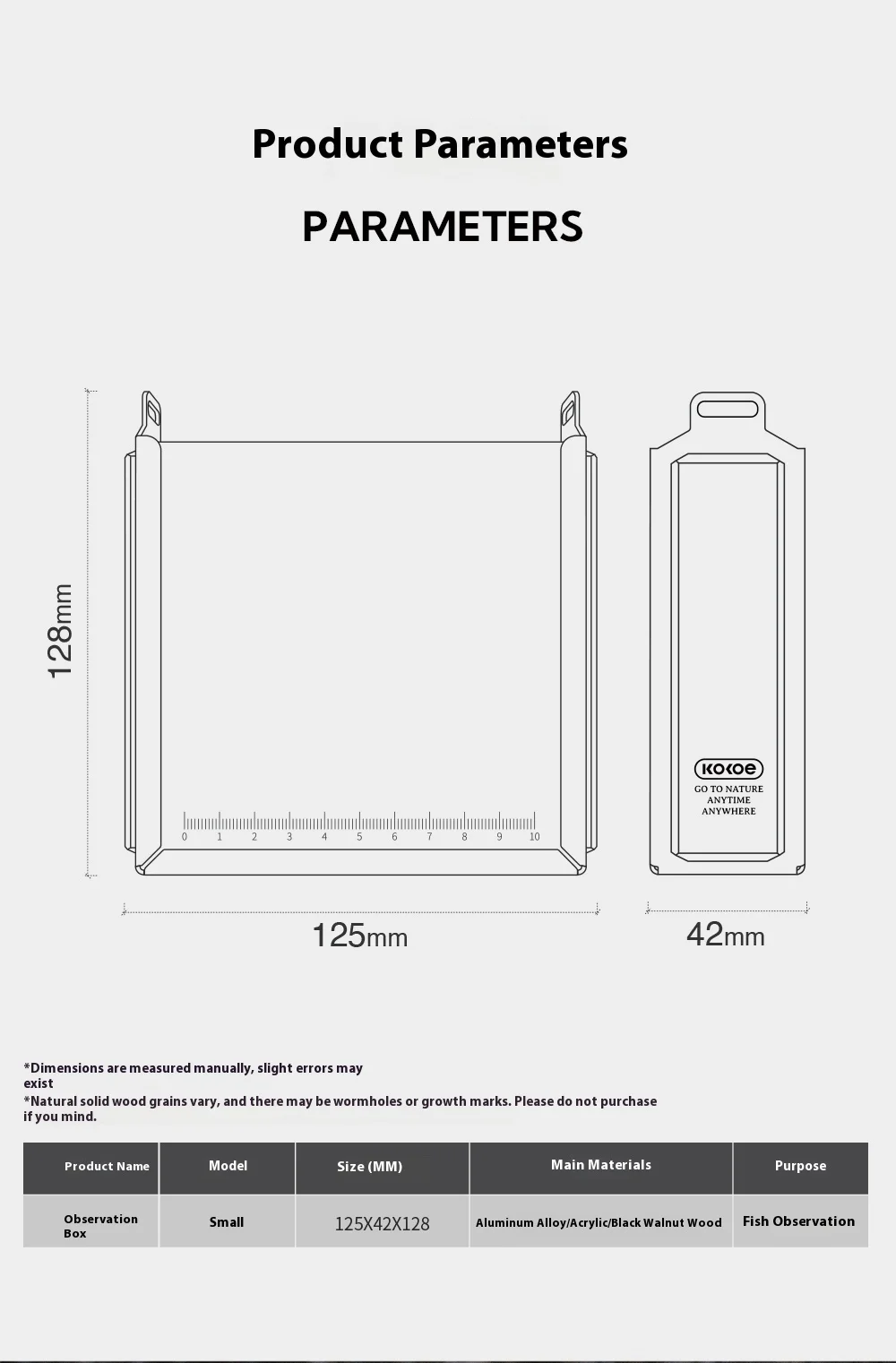 Proceso de introducción del pez en la caja de observación