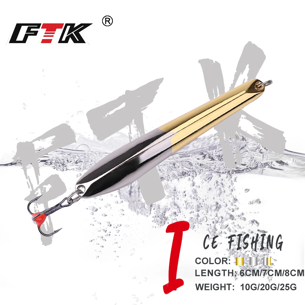 FTK Ice Lure – Jig metálico con anzuelo triple para perca y lucio - imagen 3