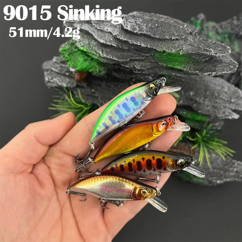 Wobbler Minnow hundido para trucha, señuelo de cebo artificial