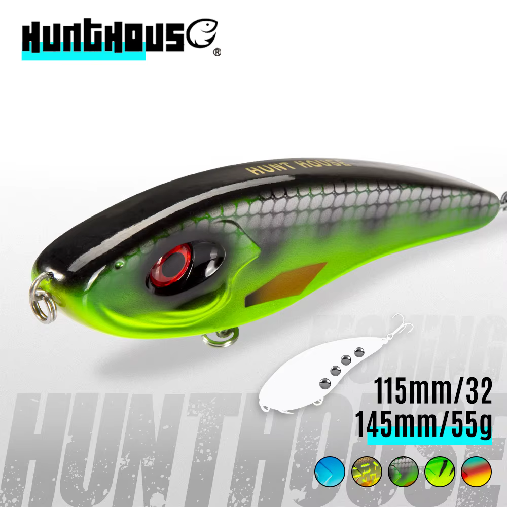 Hunthouse Musky Buster Jerkbait – Señuelo sonoro para lubina y lucio - imagen 5