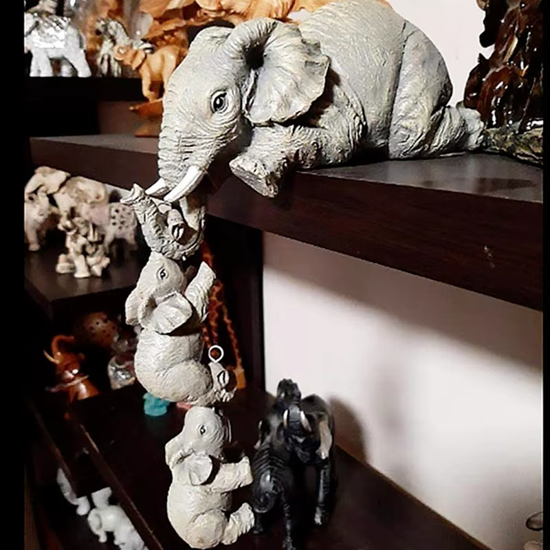 Figura elefante en resina - Decoración náutica para el hogar y salón - imagen 2