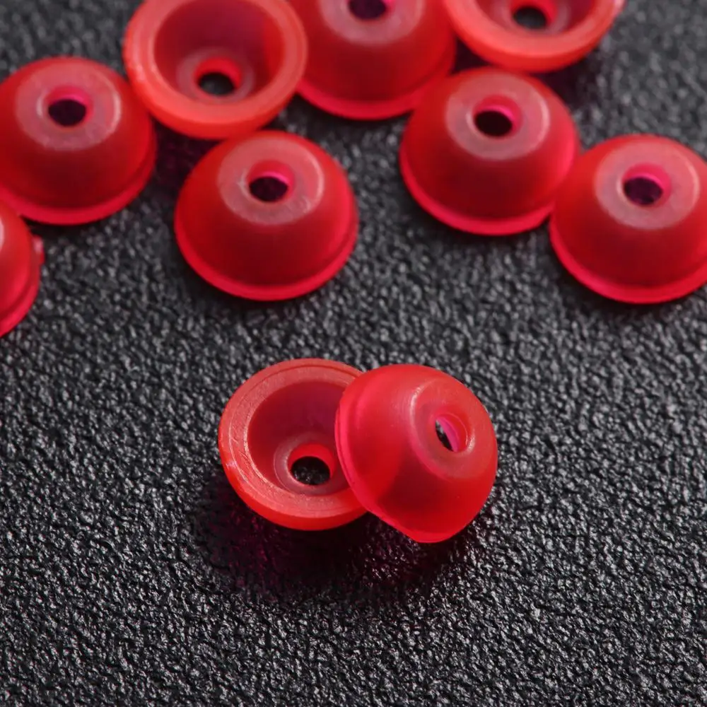 Tapones de cuentas brillantes semicirculares para montaje de cebos