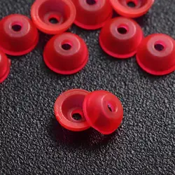 Tapones de cuentas brillantes semicirculares para montaje de cebos