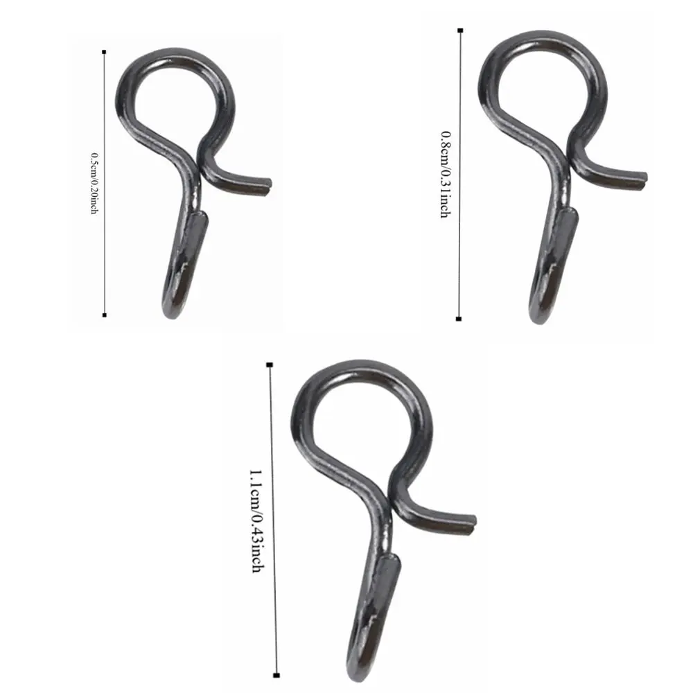 Broches de pesca de cambio rápido en acero inoxidable negro