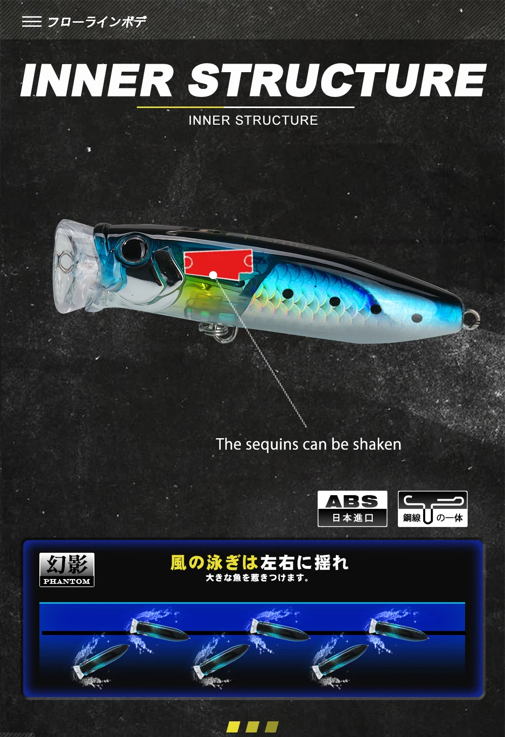 Anzuelo triple del señuelo topwater