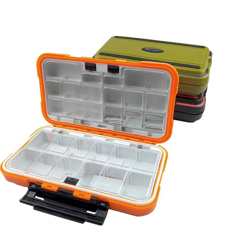 Caja de aparejos impermeable doble cara para pesca con mosca - imagen 2