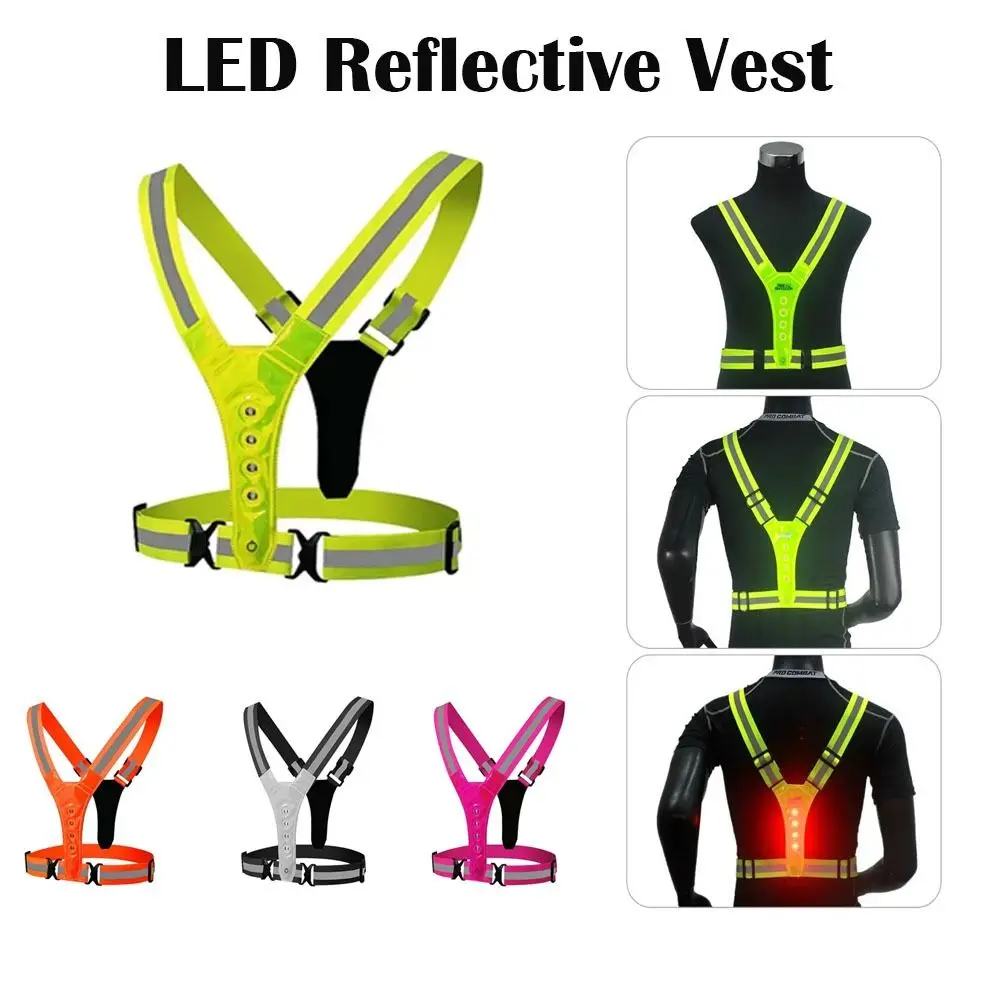 Chaleco Reflectante LED de Alta Visibilidad – 3 Modos de Luz Ajustable - imagen 3