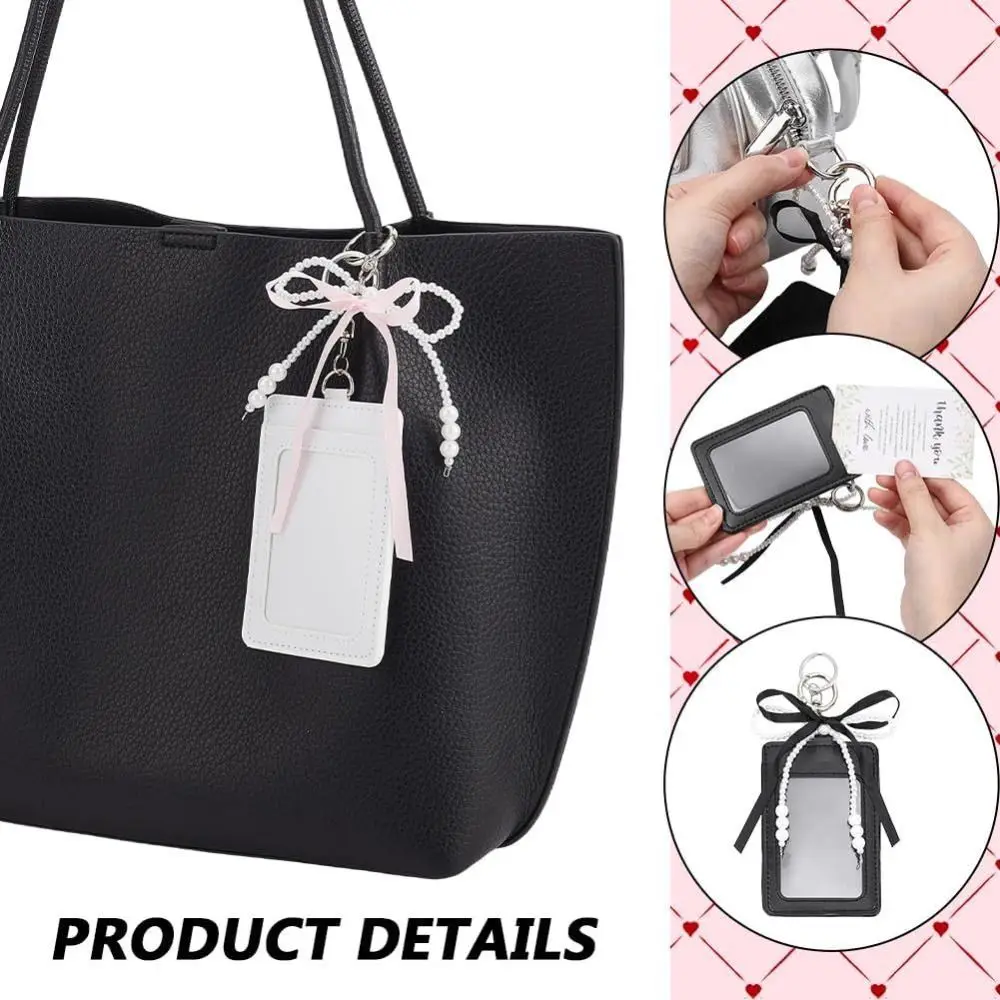 Portafotos decorativo PU suave con lazo y funda para tarjetas INS - imagen 4