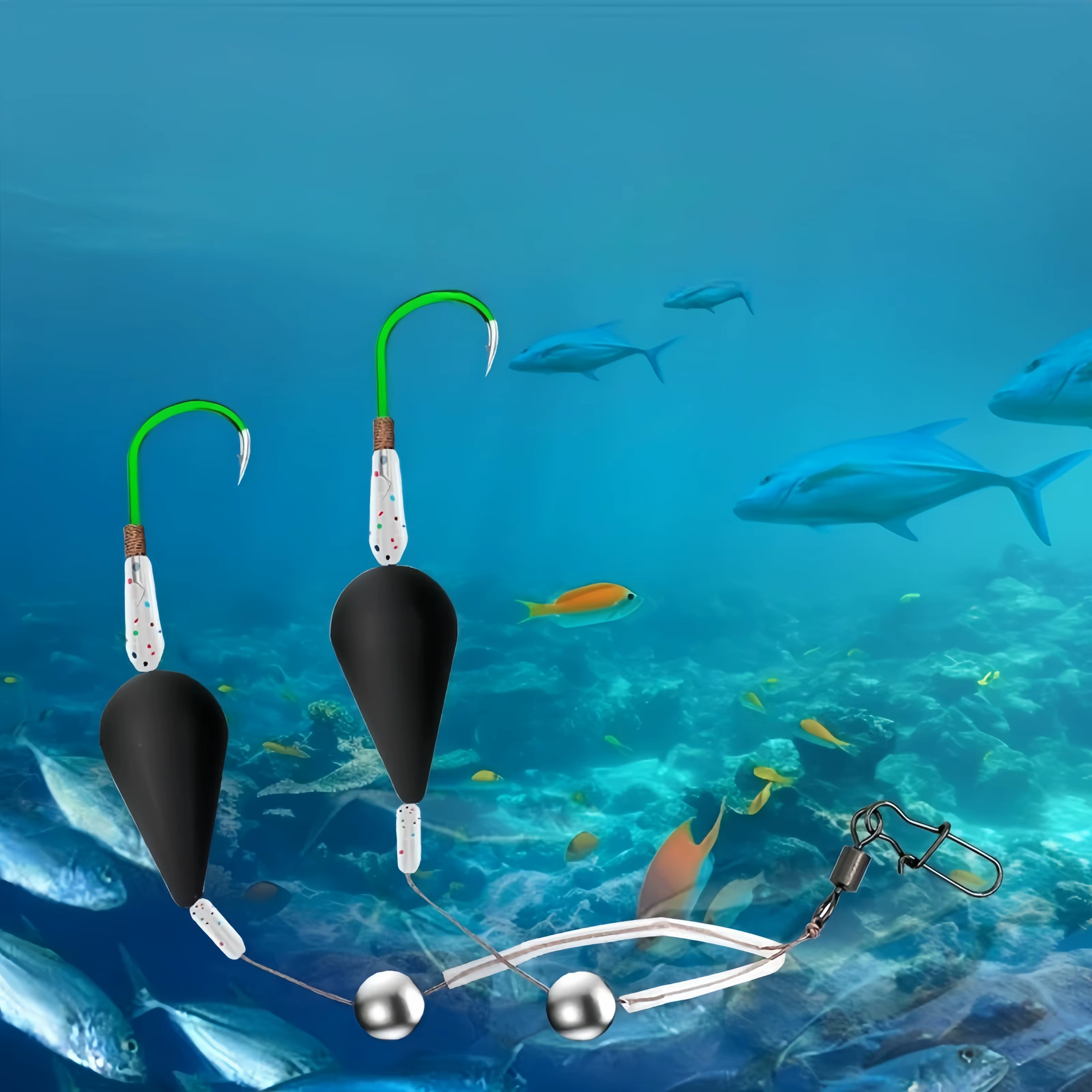 Flotador Doble Gancho Alta Sensibilidad Pesca Mar y Río - imagen 5