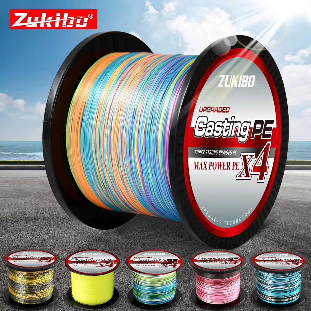 ZUKIBO Sedal trenzado multifilamento PE para carpa y agua salada - imagen 2