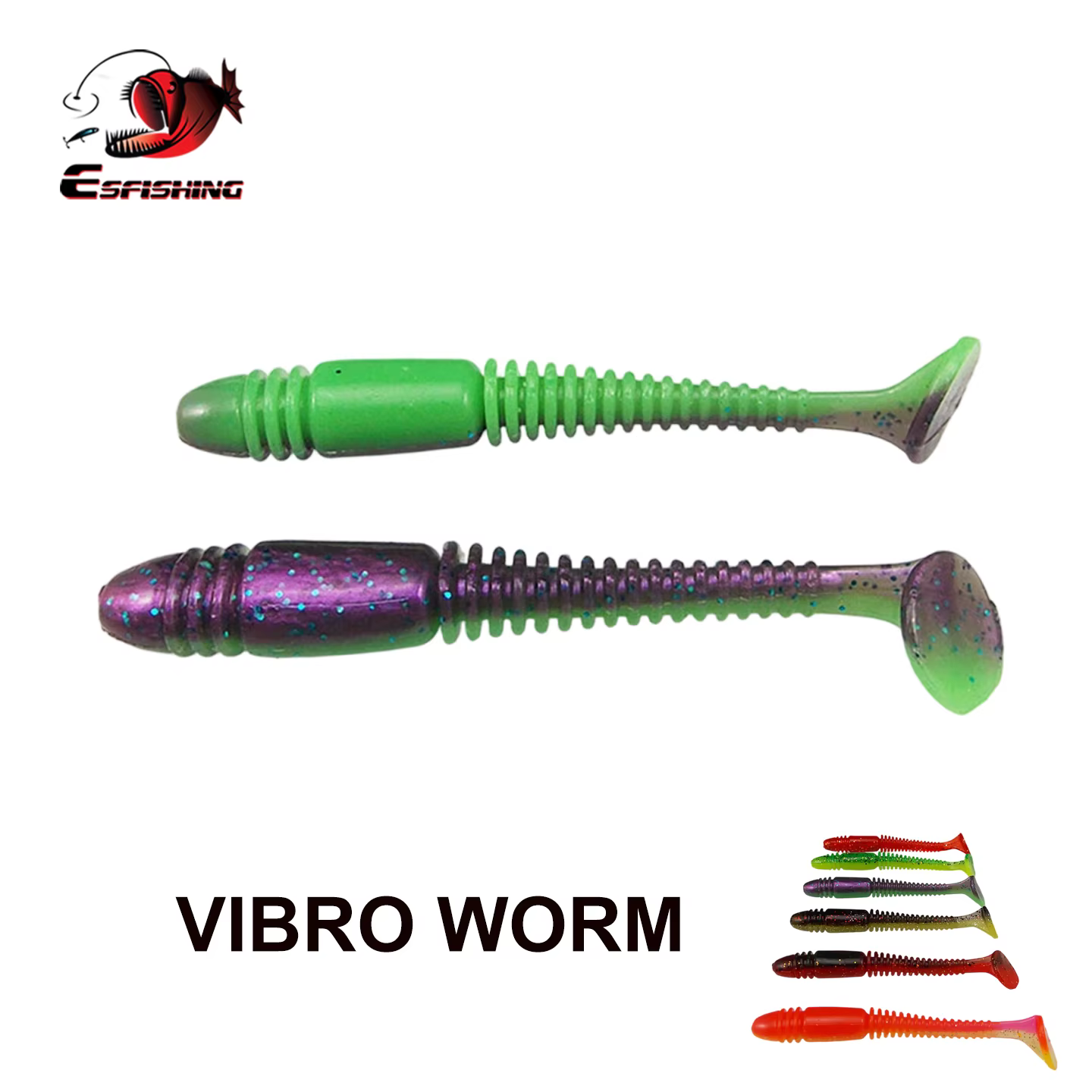 Kesfishing Vibro Worm 4" – Swimbait de silicona para lucio y trucha