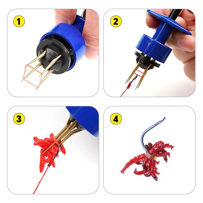 Clip para pellets y gusanos rojos de pesca – herramienta de cebo - imagen 3