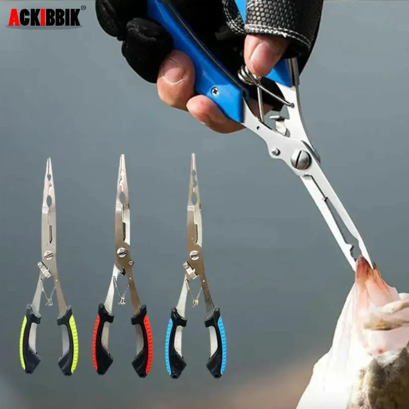 Alicates de pesca Ackibbik acero inoxidable multifunción – pinza y tijeras - imagen 3