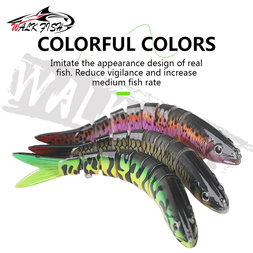Señuelo articulado Swimbait Crankbait WALK FISH – agua dulce y salada - imagen 4