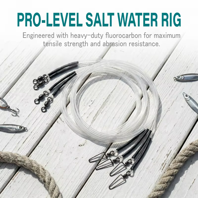 Bajo fluorocarbono para pesca con giratorio y mosquetón - imagen 2