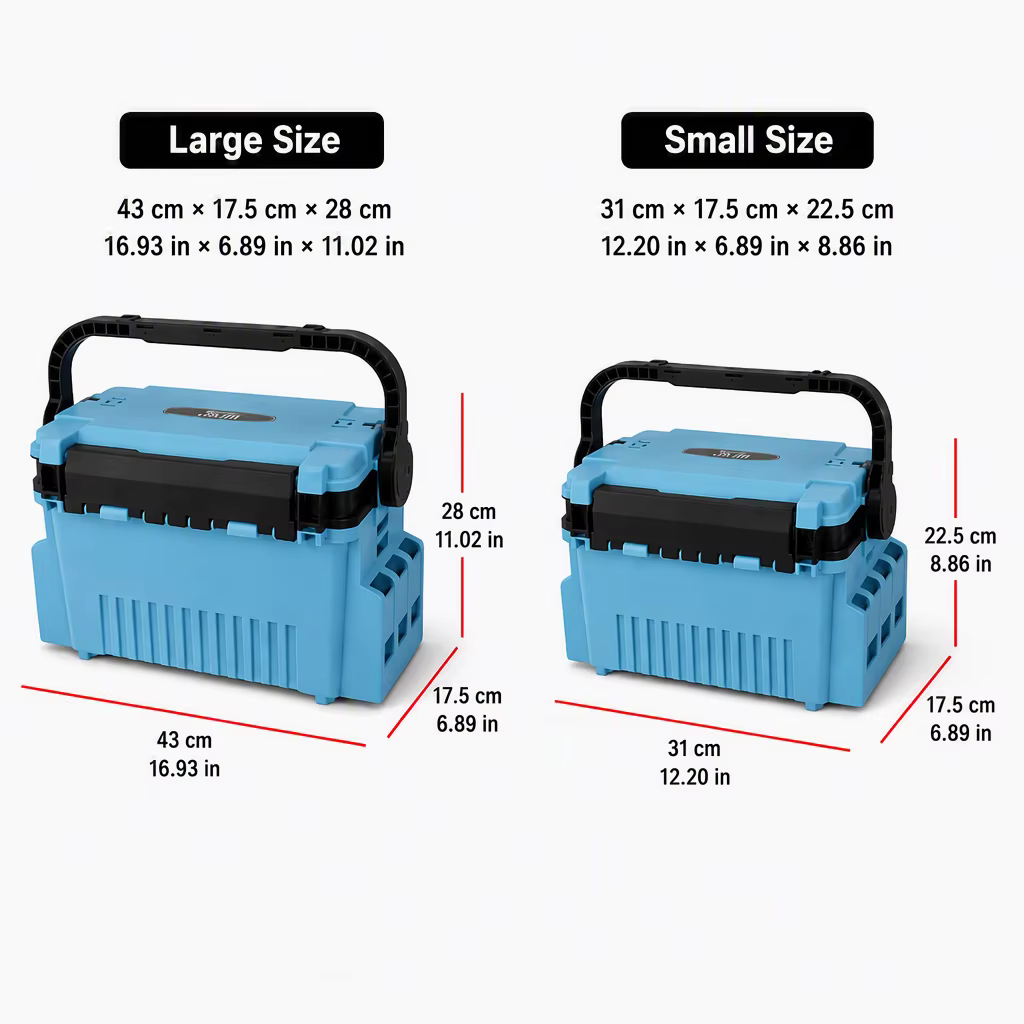 Caja de Aparejos de Pesca Impermeable con Asa – 2 Compartimentos para Señuelos y Anzuelos - imagen 3