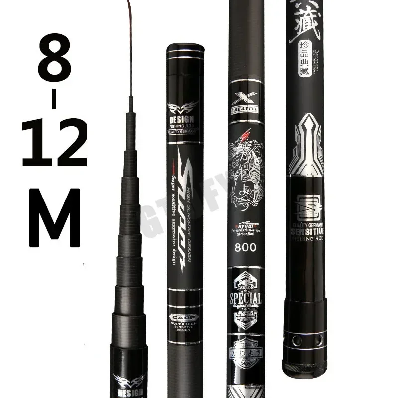 Caña telescópica de carbono sección larga para pesca ultraligera - imagen 4