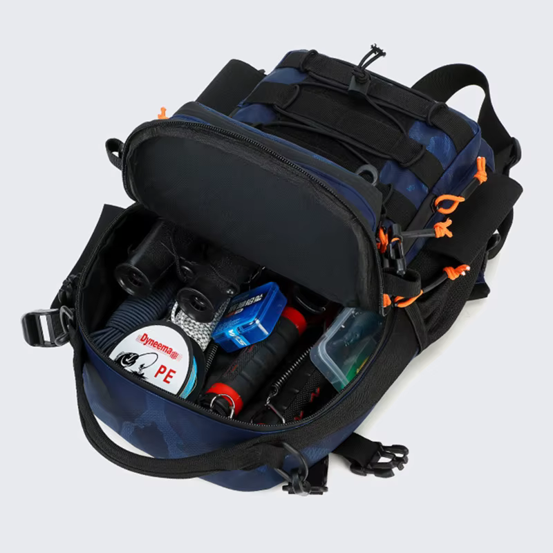 Mochila táctica Molle con soporte para cañas y señuelos de pesca - imagen 3