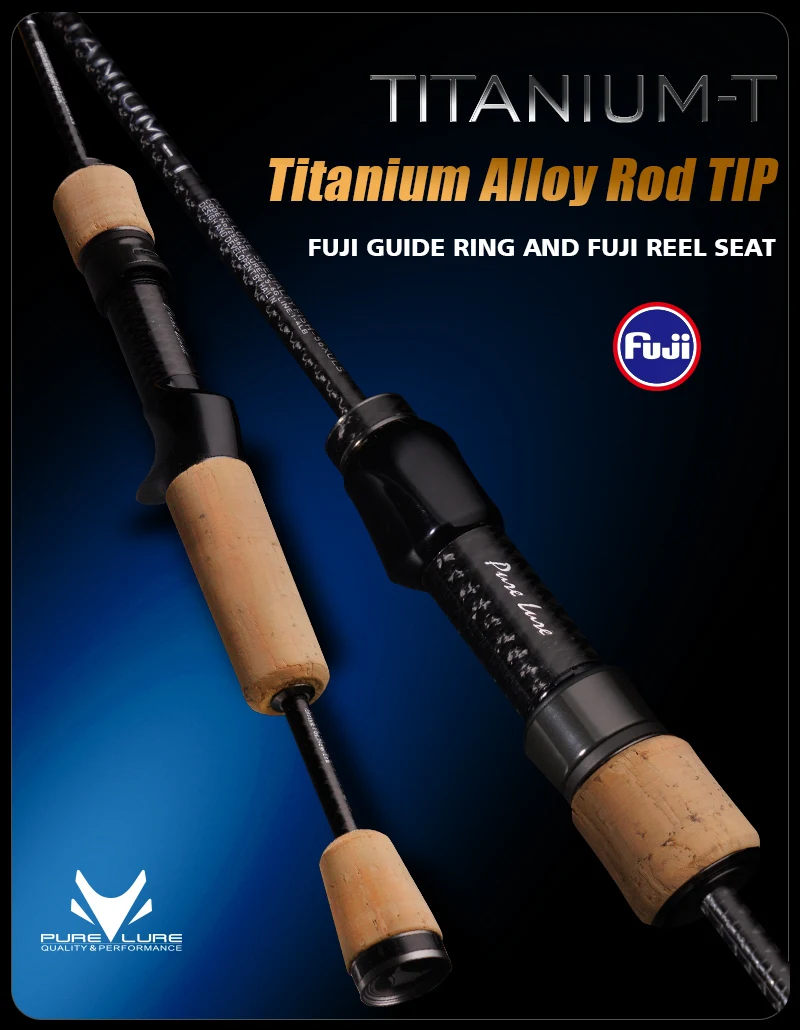 Detalle de la caña PURELURE Titanium-T XUL BFS para lanzar