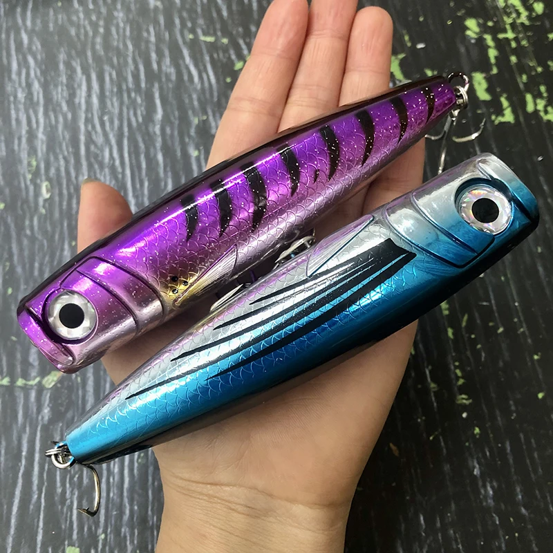 Twitch Wobbler Big Popper de superficie para atún en agua salada - imagen 4