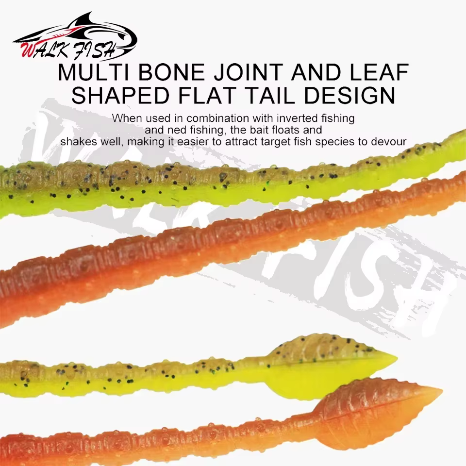 WALK FISH Vinilos fideos flotantes de pez mandarín para lubina - imagen 4