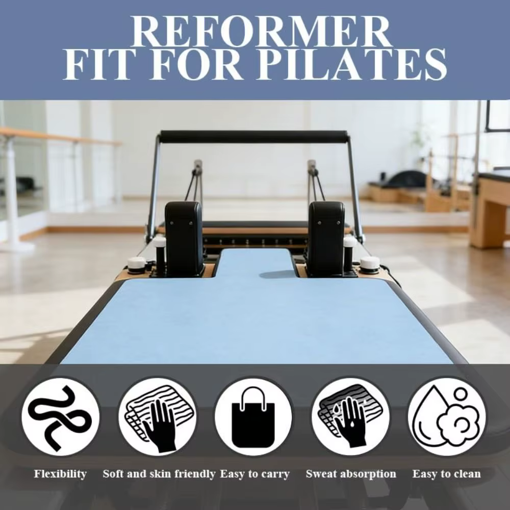 Colchoneta Pilates Antideslizante Portátil con Funda Polar – Esterilla Gimnasio