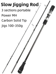 Caña Xinghai de carbono para spinning slow jigging MH, punta sólida
