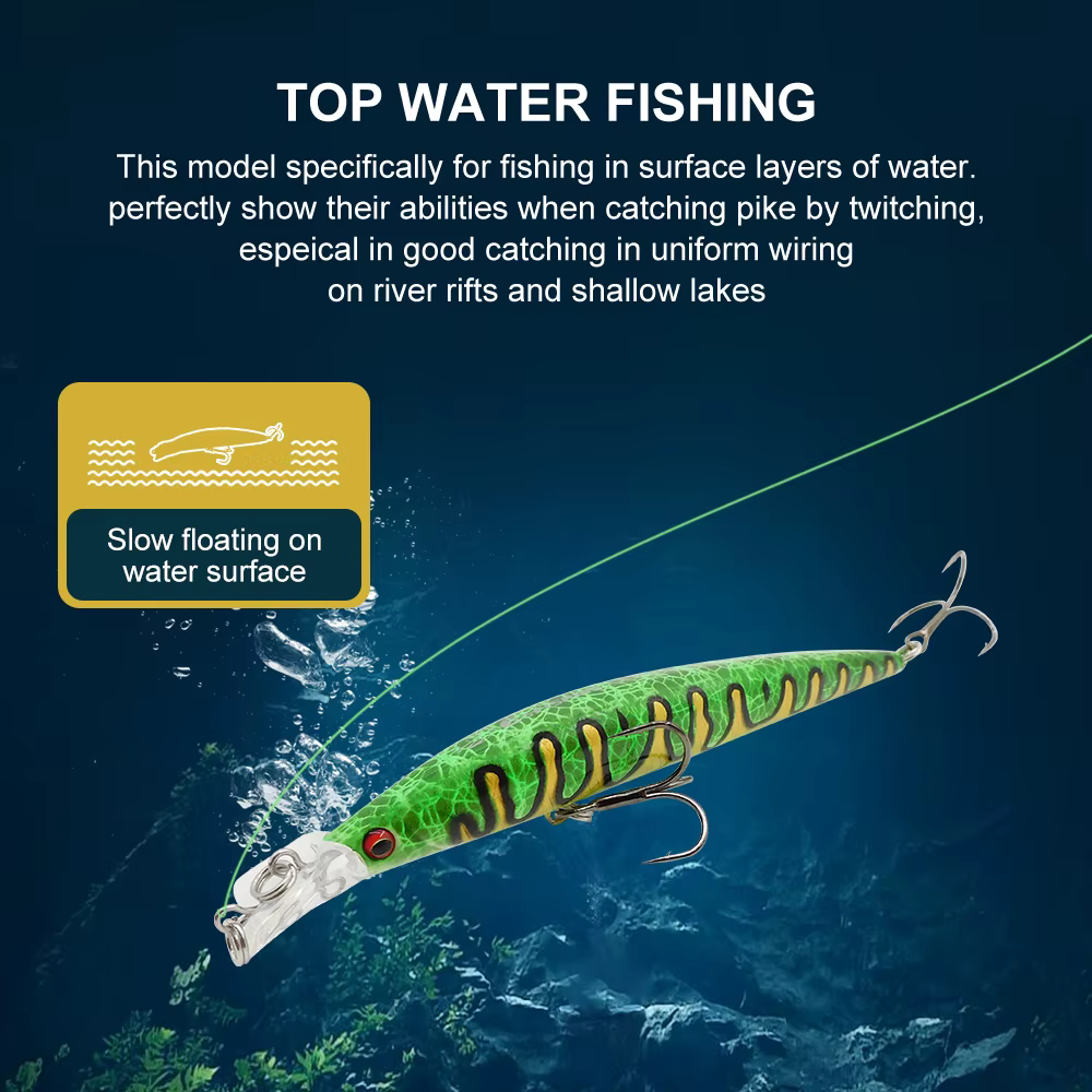 ESFISHING Minnow flotante – Señuelo para agua superior - imagen 5